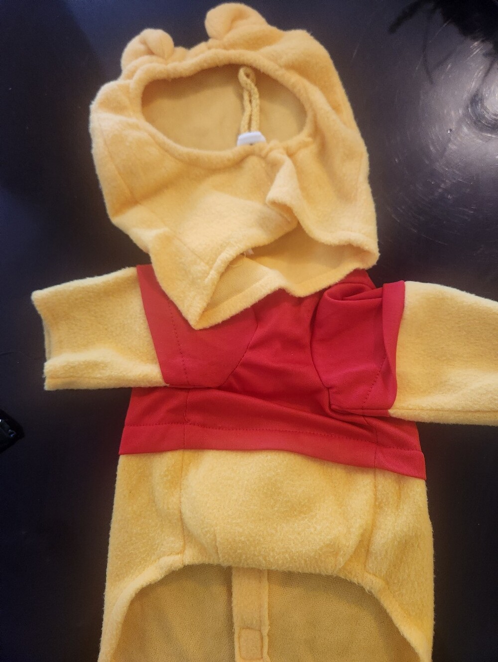 Yellow and Red Fleece Winnie-Style Hoodie Pet Costume